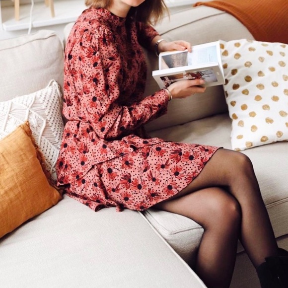 ✨ZARA✨Ruffled Print Mini Dress - Picture 6 of 7